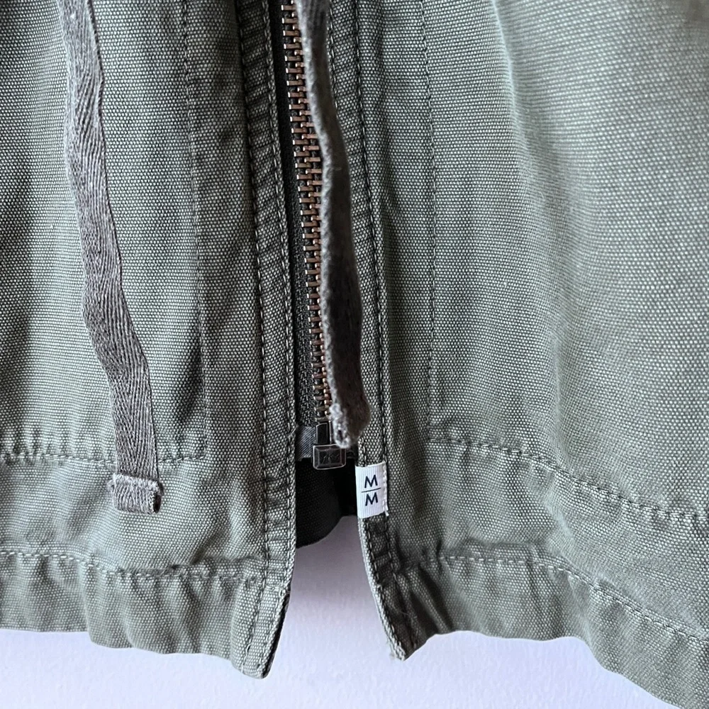 Melrose And Market Casual Green Cotton Utility Women’s Jacket Size S
